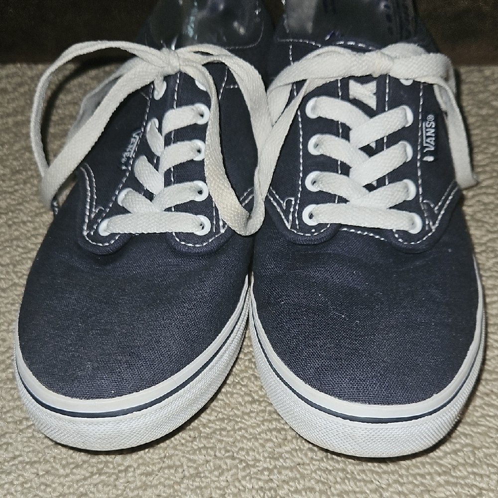 Vans Blue Canvas Sneakers Classic Style